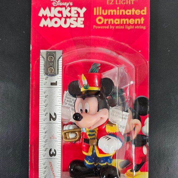 Santa's Best Disney Mickey Mouse With Trumpet Easy Illuminated Ornament - Picture 10 of 10